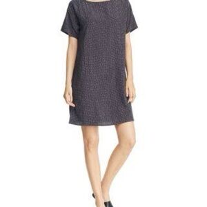 Eileen Fisher Morse Code Gray Dress